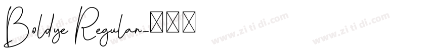 Boldye Regular字体转换